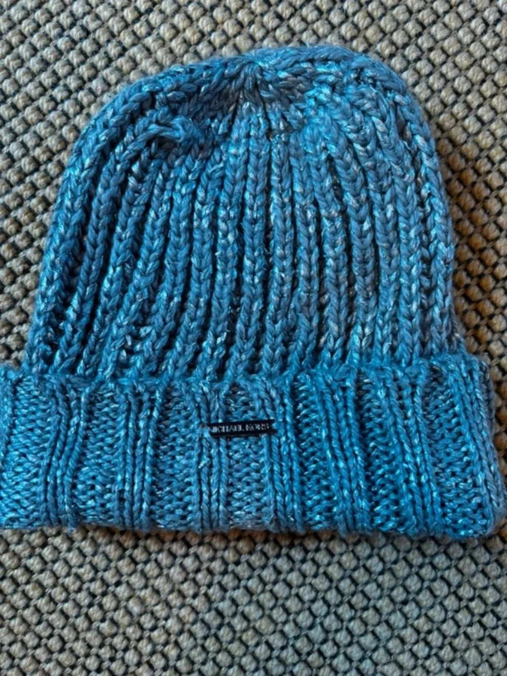 Michael Kors Silver Knit Beanie